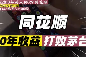假如2013年买入100万同花顺，10年收益打败茅台#同花顺 #股票视频封面