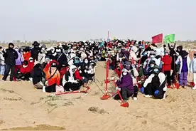 朋友们都来一起种树啦 朋友们都来一起种树啦#梭梭树 #沙漠变绿洲 #防沙治沙视频封面