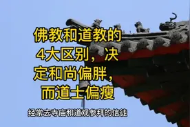 佛教和道教的4大区别，决定和尚偏胖，而道士偏瘦#国学智慧视频封面