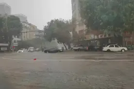 台风“泰利”下的钦州市区，多处积水严重，无法通行！#台风视频封面