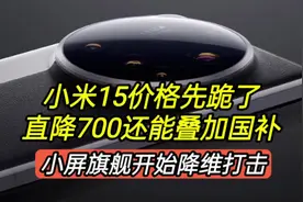 小米15价格先跪了，直降700还能叠加国补，小屏旗舰开始降维视频封面