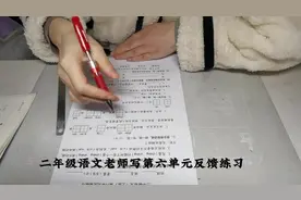 二年级语文老师写的第六单元反馈练习卷#每天学习一点点视频封面