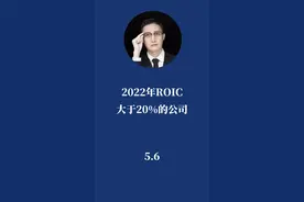 2022年ROIC大于20%的公司#价值投资 #财经 #晓荣 #ROIC #股票