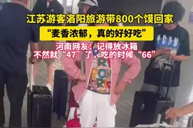 江苏游客洛阳旅游带800个馍回家 河南网友：记得放冰箱，不然就“47”了，吃的时候“66”视频封面