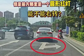 新手上路都遇到了，圆形红灯能不能右转？总是在犹犹豫豫 #驾驶技巧 #开车技巧 #新手开车视频封面