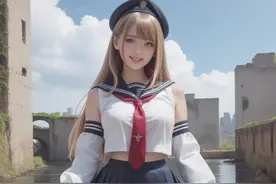 美女穿水手服，清纯与活力并存，美到窒息！#ai美女 #二次元少女视频封面