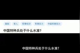 中国特种兵处于什么水准？视频封面