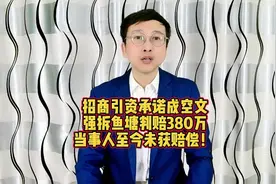 招商引资承诺成空文，强拆鱼塘判赔380万，当事人至今未获赔偿！视频封面