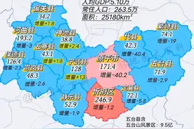 忻州市去年各区县经济出炉，作为山西面积最大的地级市，和三个省会相邻，东有石家庄，西有呼和浩特，南有太原，还有雄忻高铁加持，却没一个能打的县域，2024的这个经济数据确实有点惨淡，2025年继续加油吧！#忻州 #山西 #五台山 #数据可视化 #顾与南 