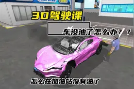 #233乐园 #3D驾驶课 #模拟游戏 没油了怎么办？