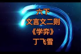 小学语文六年级下册 文言文二则《学弈》(丁雪飞视频封面