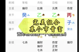 完美的组合，大富的格局，格局非常有特点。#命理八字 #易学智慧