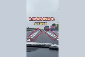 走高速、这三种标线你都认识吗？新手朋友要明白 #每天一个用车知识 #驾驶技巧视频封面