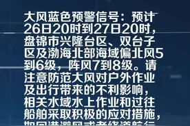 盘锦市气象台发布大风蓝色预警[Ⅳ级/一般]视频封面