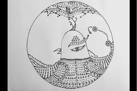 线描画#一起学画画 #画画 #美术生 #想画就画 #线描画素材视频封面