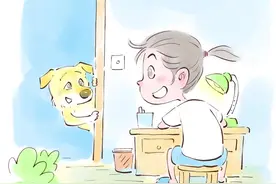 狗狗我跋山涉水只为见你 #画画#狗狗#画画#治愈系#狗狗的心思都写在脸上了