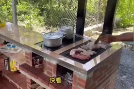 庭院开放式厨房搭建过程