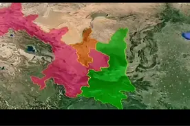 甘肃地图，为何有一只脚踢进了陕西怀 抱#地理知识 #卫星地图 #第一视角#中国地图视频封面