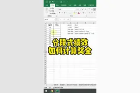 分段式绩效如何计算奖金#excel技巧 #office办公技巧 #速算扣除法