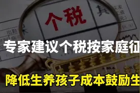 专家建议个税按家庭征收能鼓励生育？为何现在专家不敢讲真话？视频封面