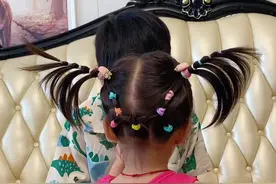#夏日清凉发型 哥哥满脑子想什么呢？总能把你意想不到的展示出来😂#学会快去试试吧🔥 #宠妹狂魔 #生女儿就是用来打扮的 #是时候展现真正的技术了视频封面
