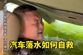 汽车意外落水，到底该如何自救？#自救 #汽车落水如何自救 #落水保