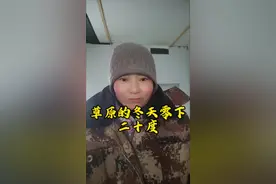 草原下雪就特别冷白条零下十几度，黑夜都零下二十几度啦，你们哪里冷吗#牧区生活 #草原味道 #记录牧场生活 #三农视频封面
