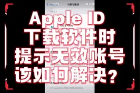 苹果Apple ID下载软件时提示付款方式无效？该如何解决