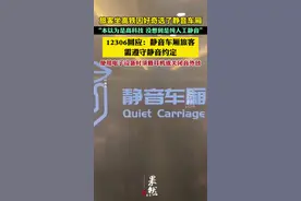 12306回应高铁静音车厢区别（白鹿视频）