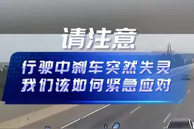 车辆行驶中刹车突然失灵‼️教你应该如何紧急应对❗️#汽车知识 #每天一个用车知识 #驾驶技巧 #开车小技巧 #行车安全