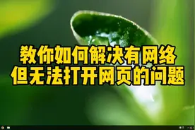 教你解决:有网络连接但无法打开网页的问题……#电脑知识视频封面