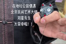 偶遇北京民间艺术大师刘星先生，听先生讲解北京传统玩具：北京叫猫，很荣幸 很有趣#手工 #高手在民间 #叫猫 #毛猴 #地坛公园视频封面