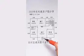 农村自建房平面户型图分享，开间12x10米农村建房图纸 #农村自建房 #别墅设计 #图纸设计 #二层别墅 #自建房视频封面