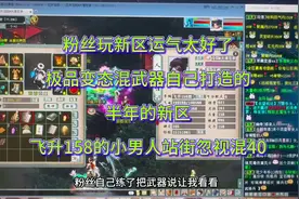 新区出极品忽视混武器！半年新区飞升158站街忽视混40太强了！