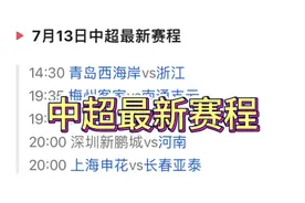 中央5台直播足球时间表：今晚CCTV5直播中超比赛！附中超赛程时间视频封面