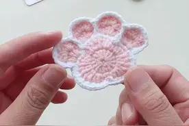 钩针猫爪：可以做装饰贴片的动物爪爪#学会快去试试吧🔥 #爱手工爱生活 #零基础学钩针