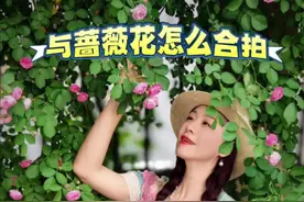 #蔷薇花开 #手机自拍 #拍照姿势 #与蔷薇花怎么合拍