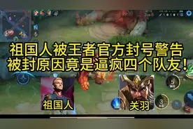 祖国人被王者官方封号警告？被封原因竟是逼疯四个队友！