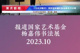 中央书画频道新闻联播报道#国家艺术基金 #杨嘉伟书法展 #江苏省美术馆 #全国巡展 #书法视频封面