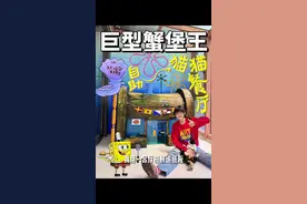 我用快递箱做了个巨型蟹堡王猫猫餐厅！看尼尓叔叔的小孩终于长大了！ #海绵宝宝 #艺术创想 #蟹堡王