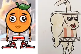 橙子肌肉男 #简笔画#动漫