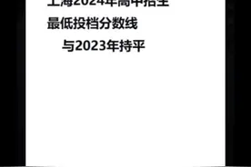 上海2024年中考投档分数线#高中 #中考录取分数线 #上海中考