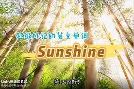 #零基础学英语 #超级好记的英语单词#快速记单词  sunshine 阳光