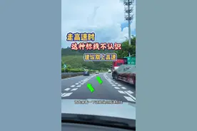 走高速遇到这种鱼骨线真的要小心，能不能变道？这才是正确做法#高速驾驶技巧 #减速标线视频封面