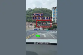 左转车道红灯时，这种情况不能掉头？ #每天一个用车知识