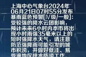 上海中心气象台发布暴雨蓝色预警[Ⅳ级/一般]视频封面