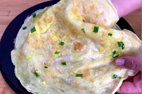 一碗面粉一斤水，教你在家就能摊煎饼，又香又好吃#美食教程