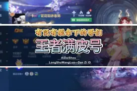 满皮肤王者来袭，兄弟觉得这个号能达到什么样的价值 #王者荣耀视频封面