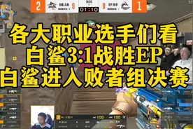 各大职业选手们看，白鲨3:1战胜EP，白鲨进入败者组决赛。视频封面