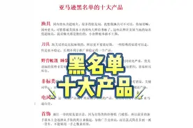 亚马逊黑名单十大产品，新手卖家绕开走？！#亚马逊 #跨境电商视频封面